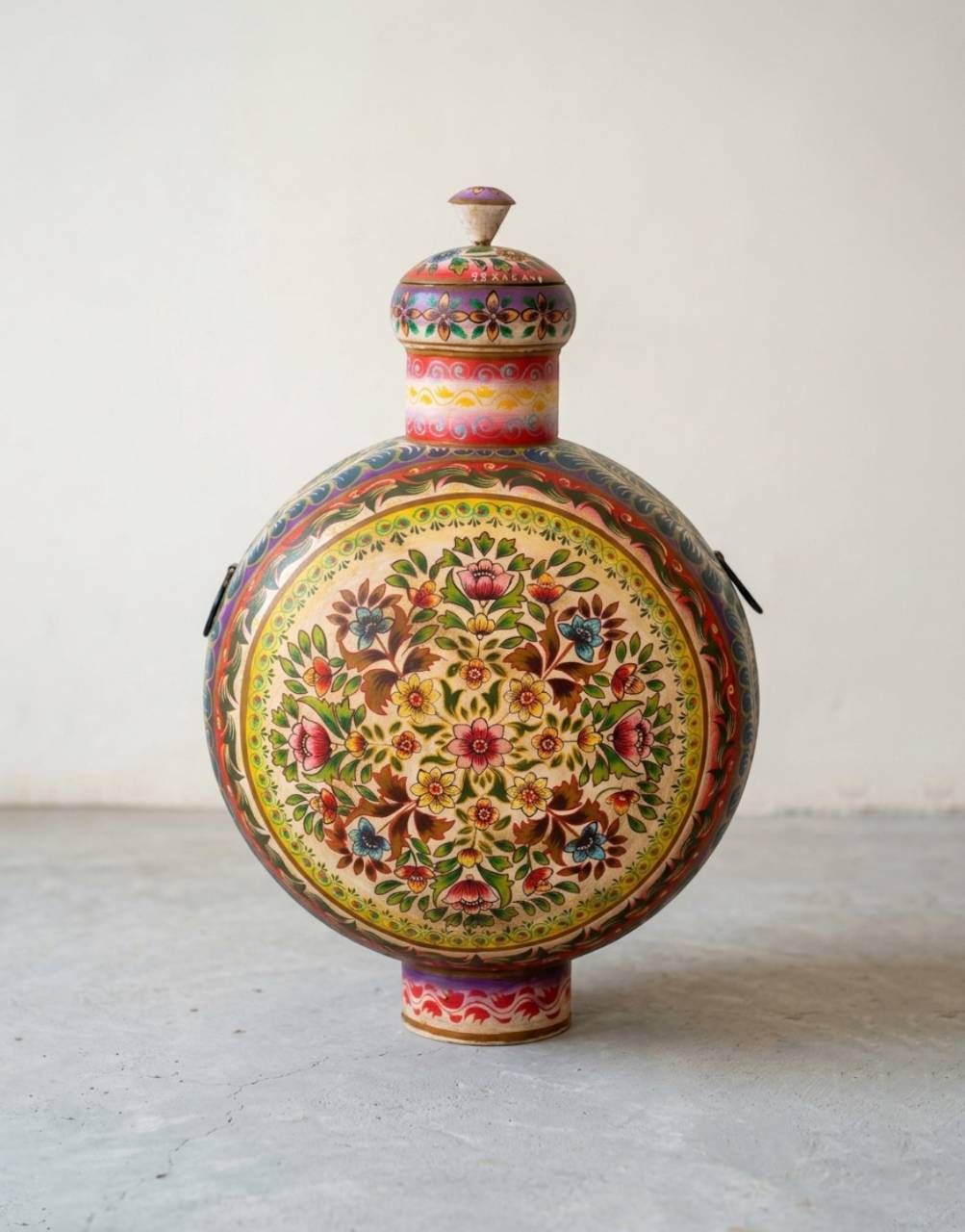 Phoolkari Vintage Iron Pot