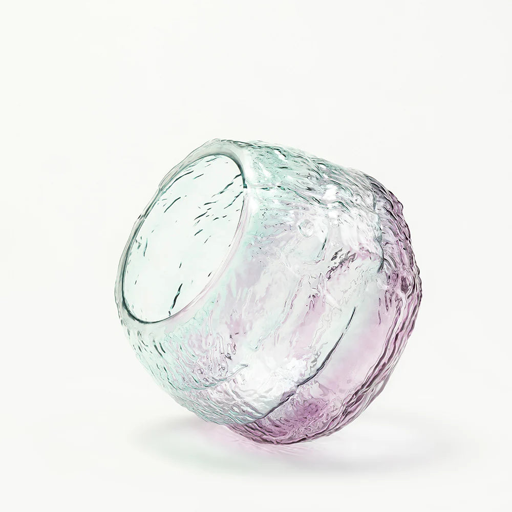 Aqua Lilac Luxe Glass Vase