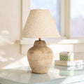 Teak Pot Table Lamp